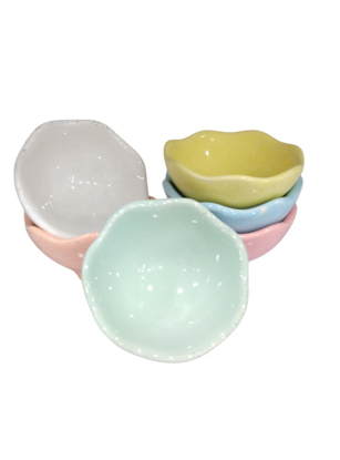 تصویر از پیاله رنگی پایه دار/صدفی/برگ