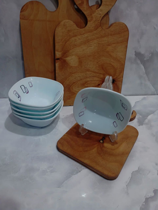 تصویر از کاسه چهارگوش گلدار