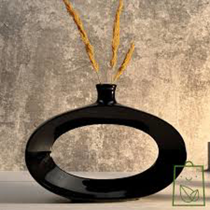 تصویر از گلدان بیضی حلقه ای