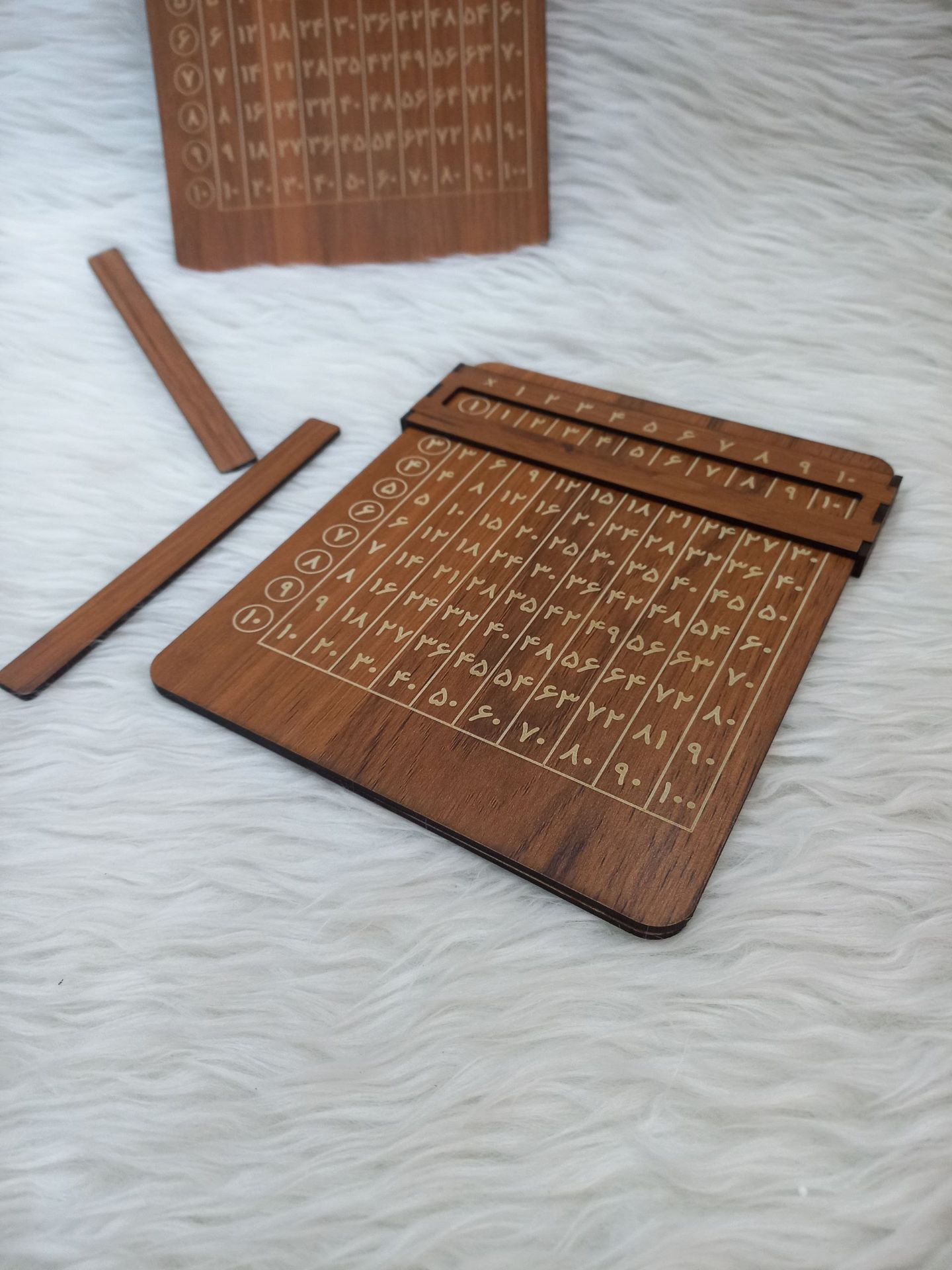 تصویر از جدول ضرب چوبی